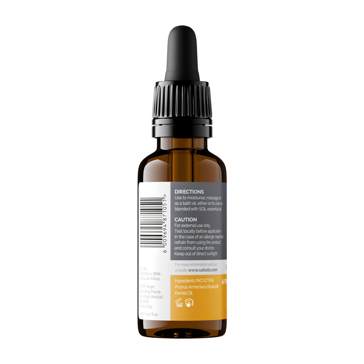 Organic Apricot Kernel Oil (Prunus Armeniaca)  30ml