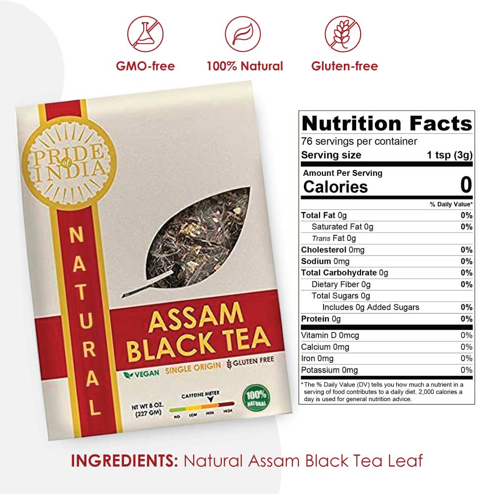 WHOLETEA Natural Assam Breakfast Black Full Leaf Tea