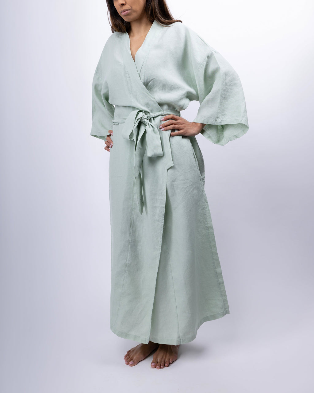 Sai Full-Length Linen Robe