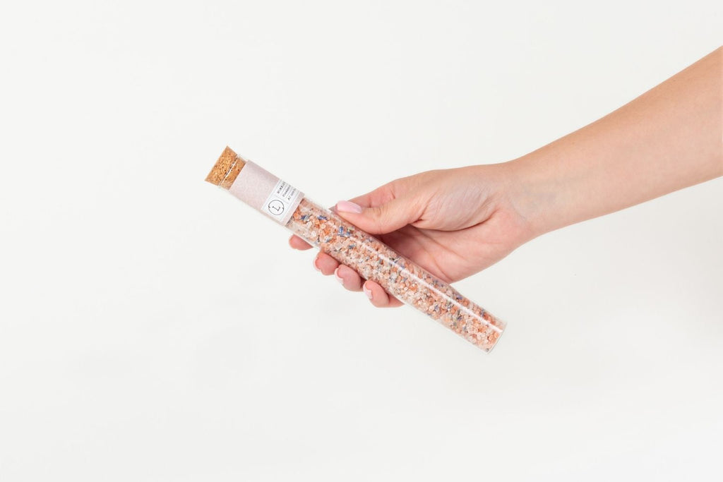 Luxurious Natural Bath Salts Gift Set (8 Glass Tubes)