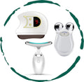 Lift, Sculpt & Glow Toolkit - LED Therapy, Electric Gua Sha & Microcurrent Toning Device for Radiant Skin (Set of 3)
