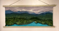 Painting on Silk - Mountain Lake Landscape