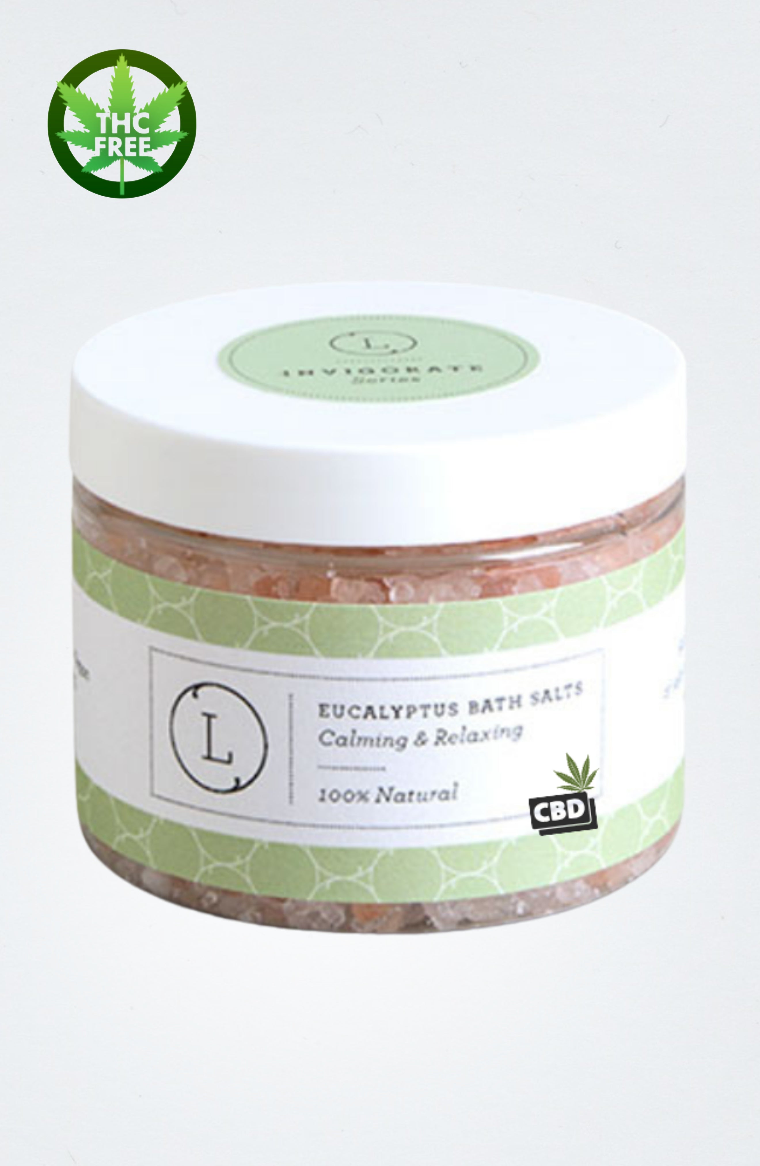 Natural Eucalyptus Bath Salts with CBD, Calming and Relaxing