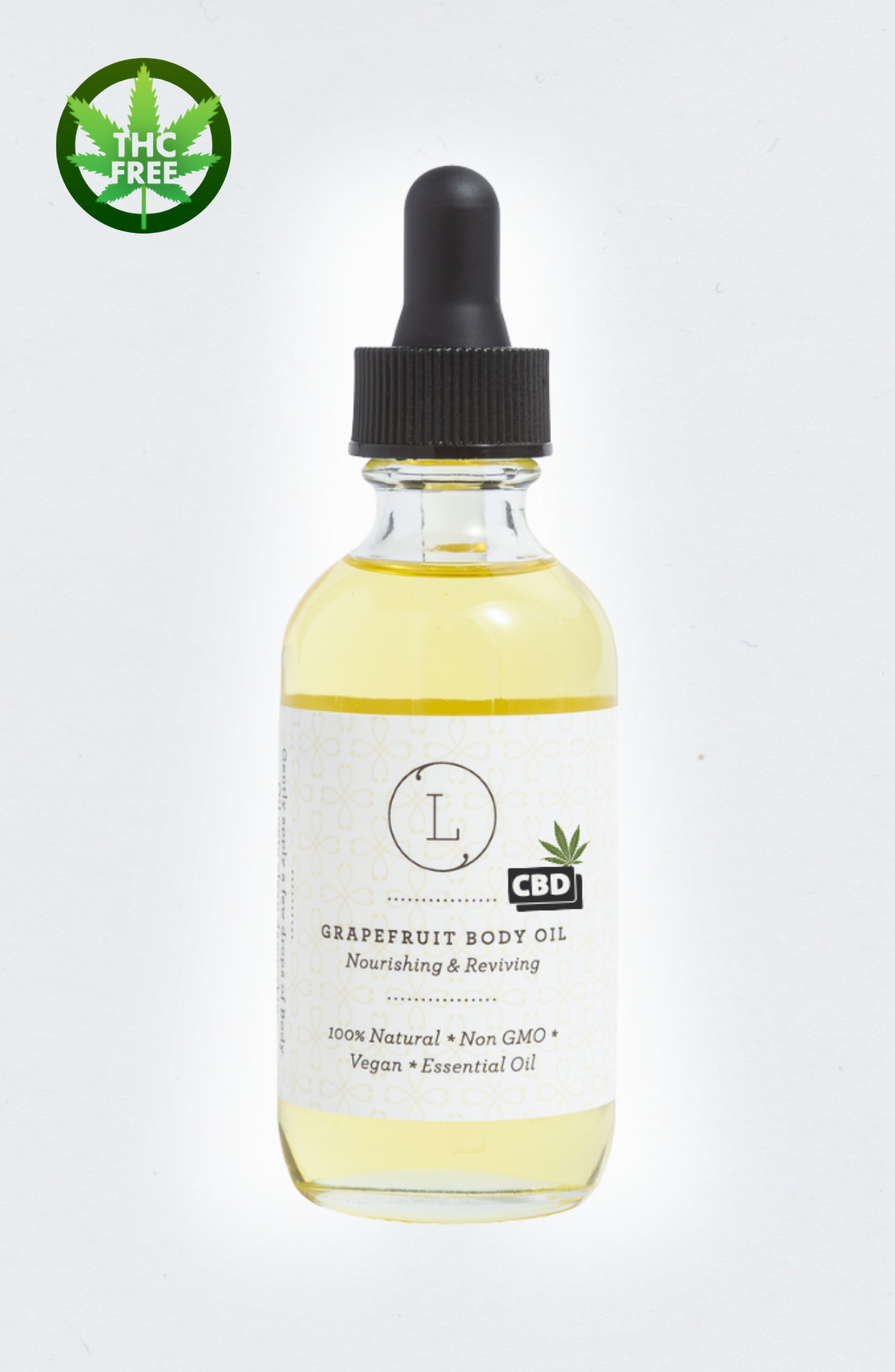 Natural Grapefruit Moisturizing Body Oil with CBD (THC free)