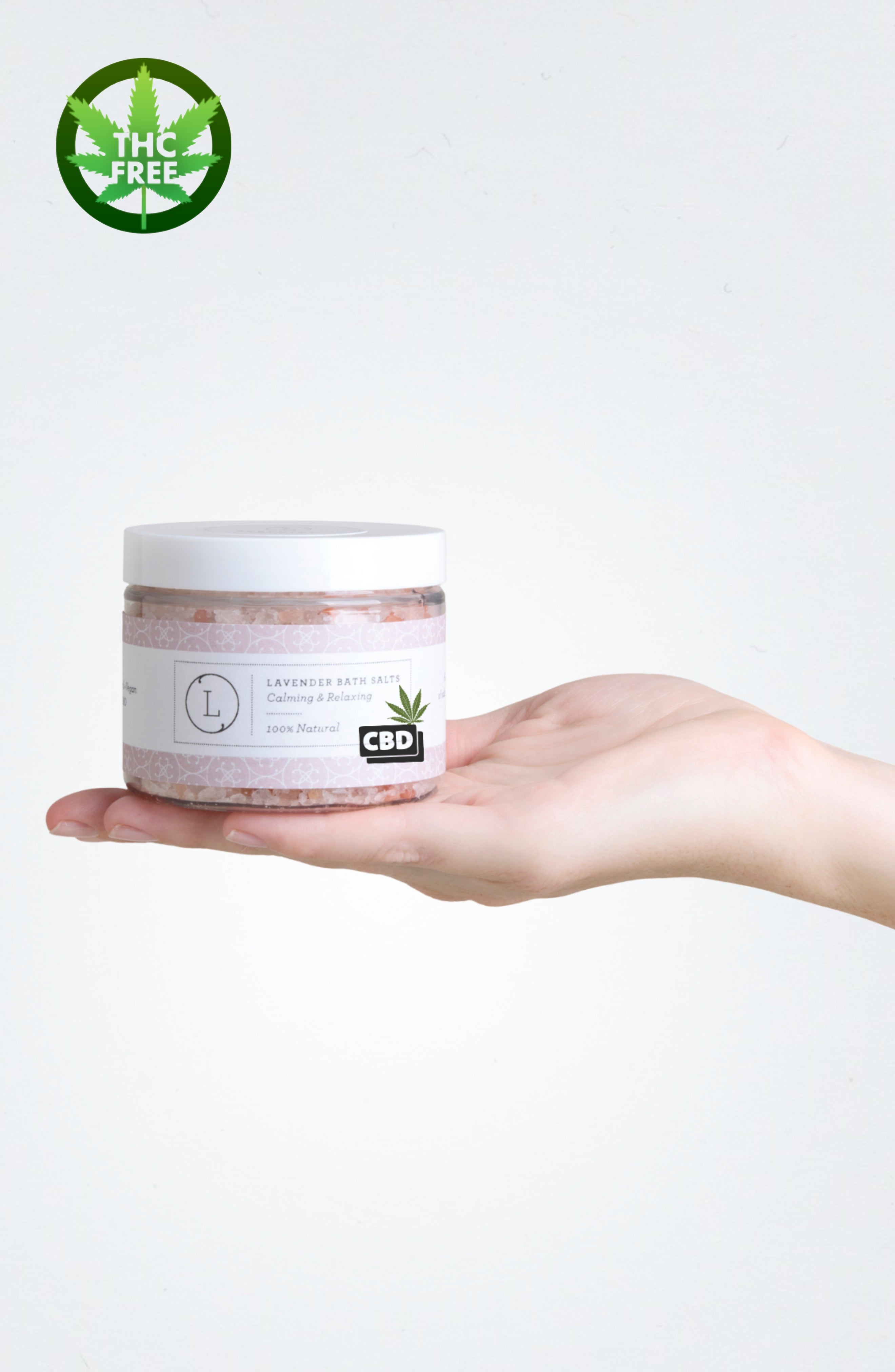 Natural Lavender Dead Sea Epsom & Himalayan Bath Salts with CBD (THC Free)
