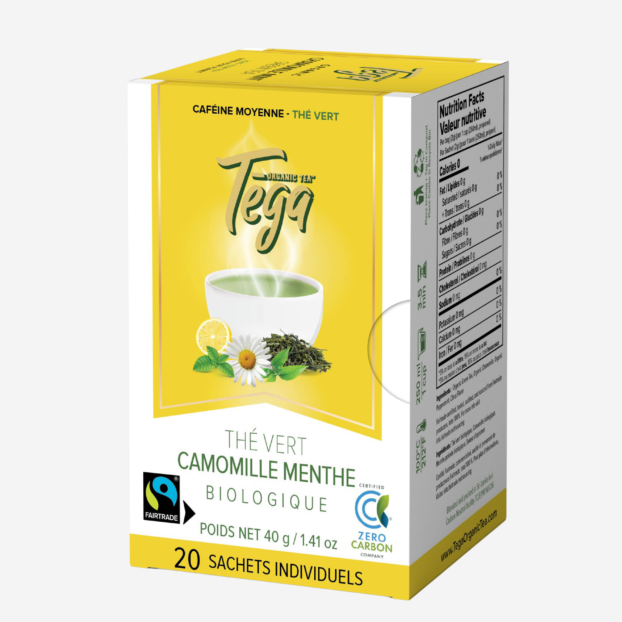Chamomile Mint Green Tea with Citrus Organic Tea