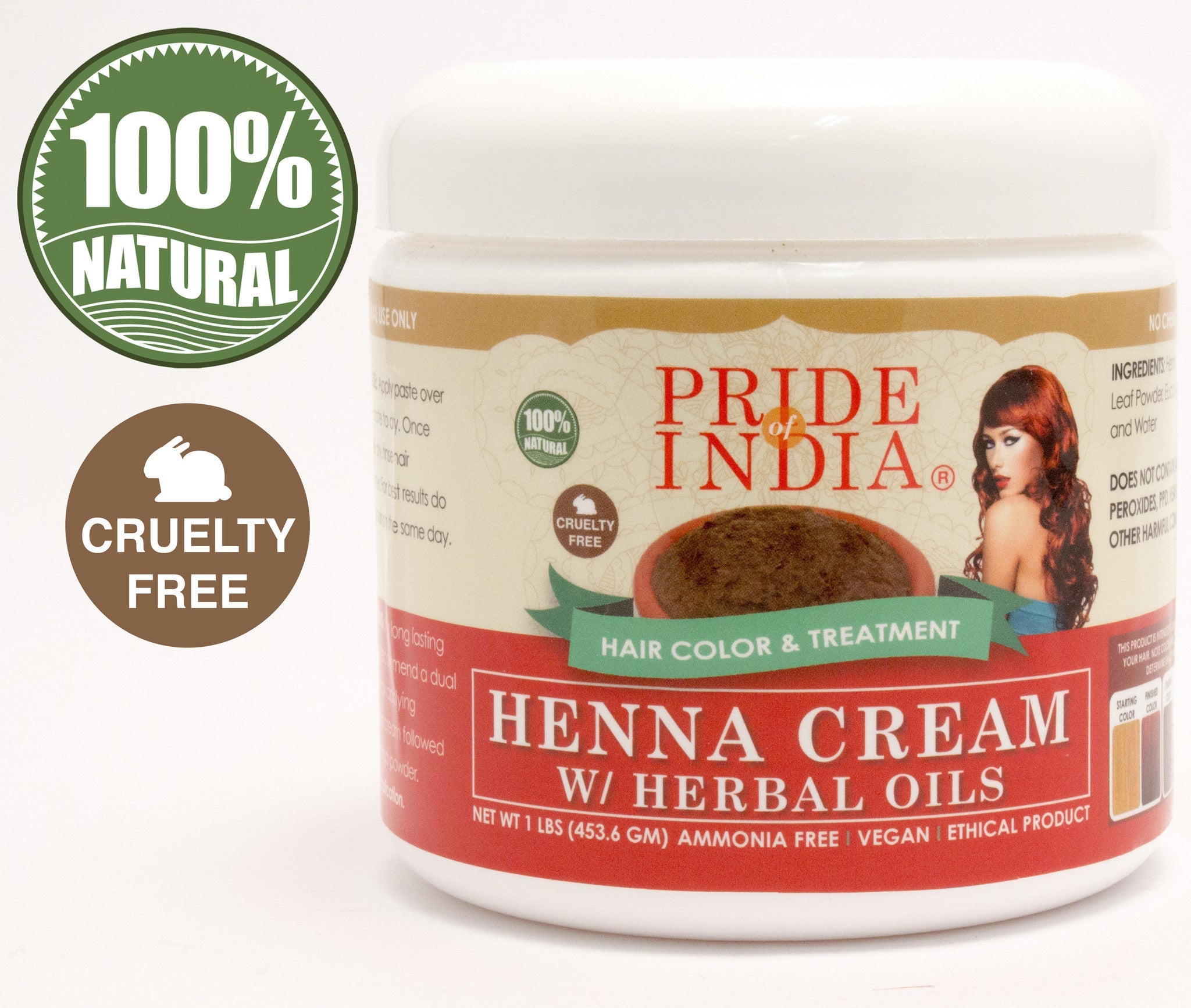 100% Natural Herbal Henna Hair Color Cream