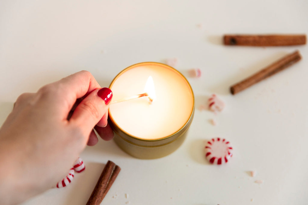 Cheer Soy Wax Candle - Cinnamon, Cypress & Peppermint