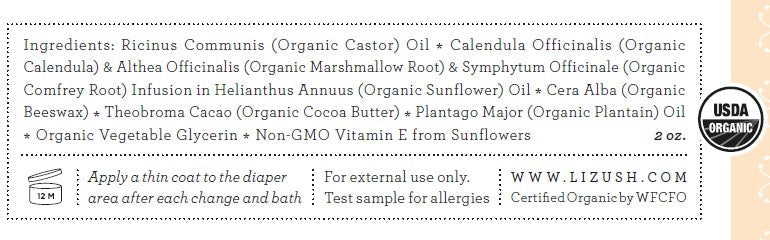 ORGANIC DIAPER BALM - Protects, Calms & Nourishes