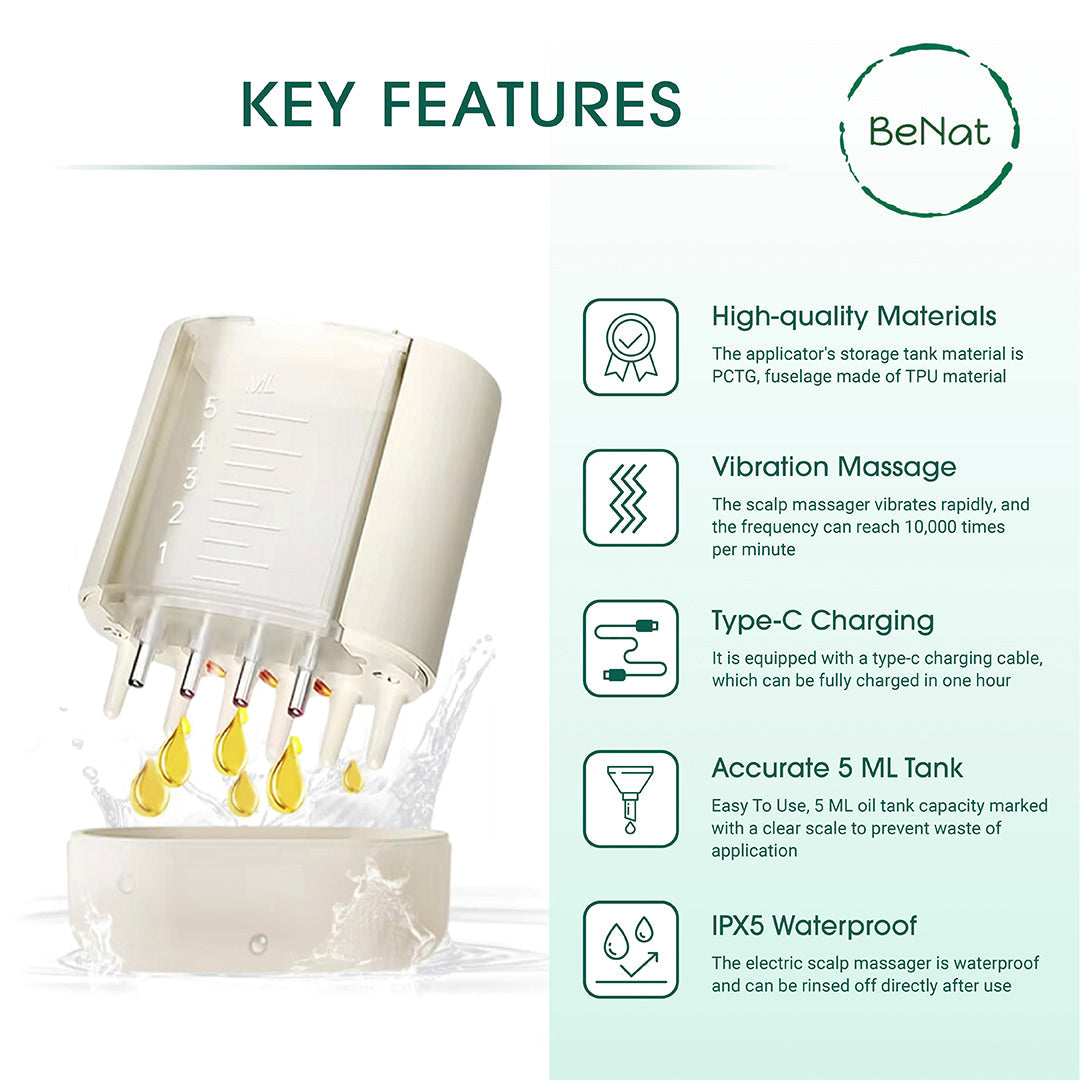2-in-1 Electric Oil Applicator & Vibration Scalp Massager