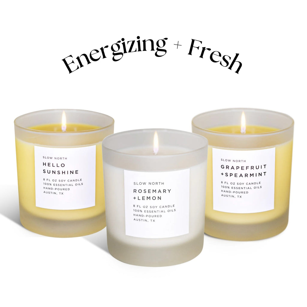 Energizing & Fresh Trio Signature Candle Bundle
