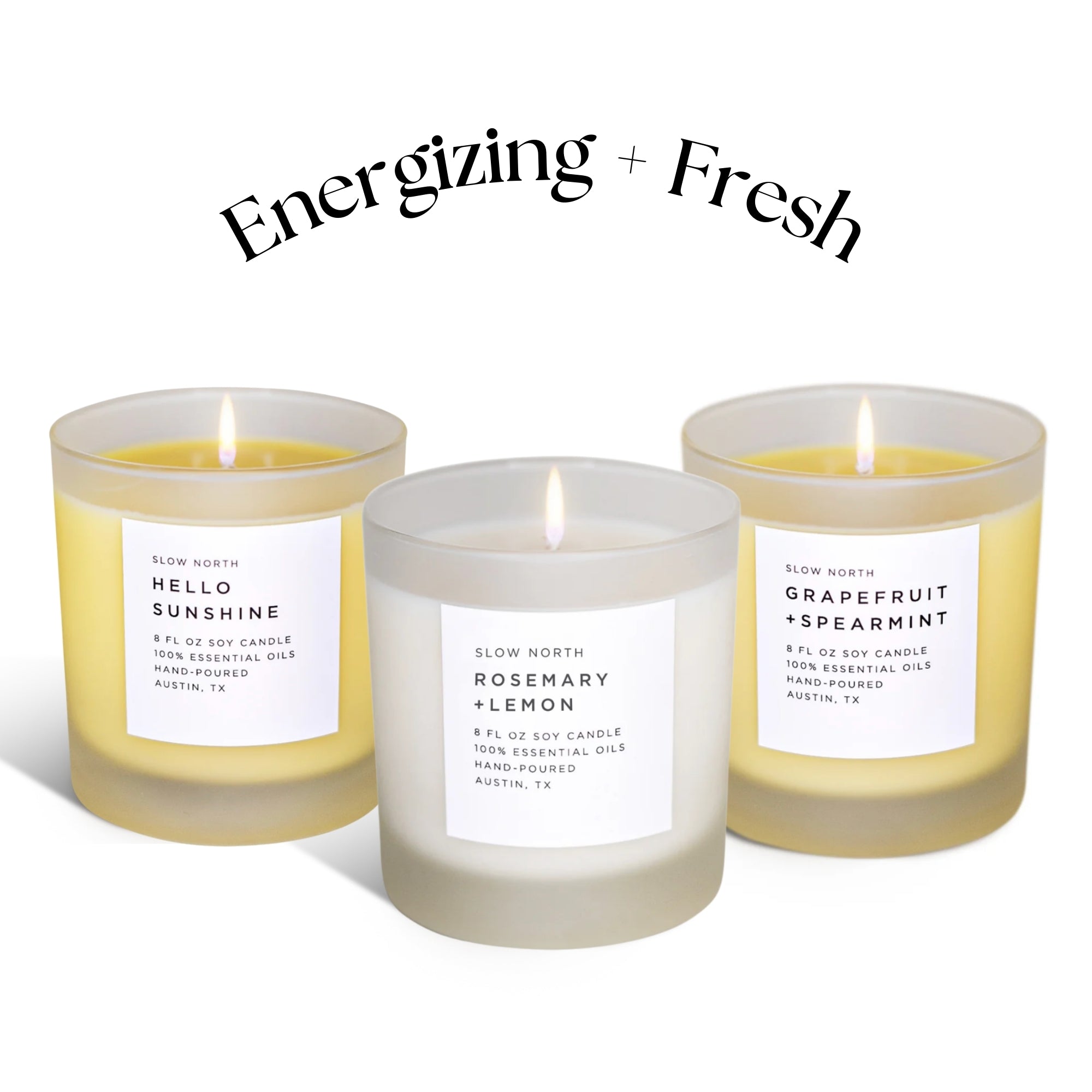 Energizing & Fresh Trio Signature Candle Bundle