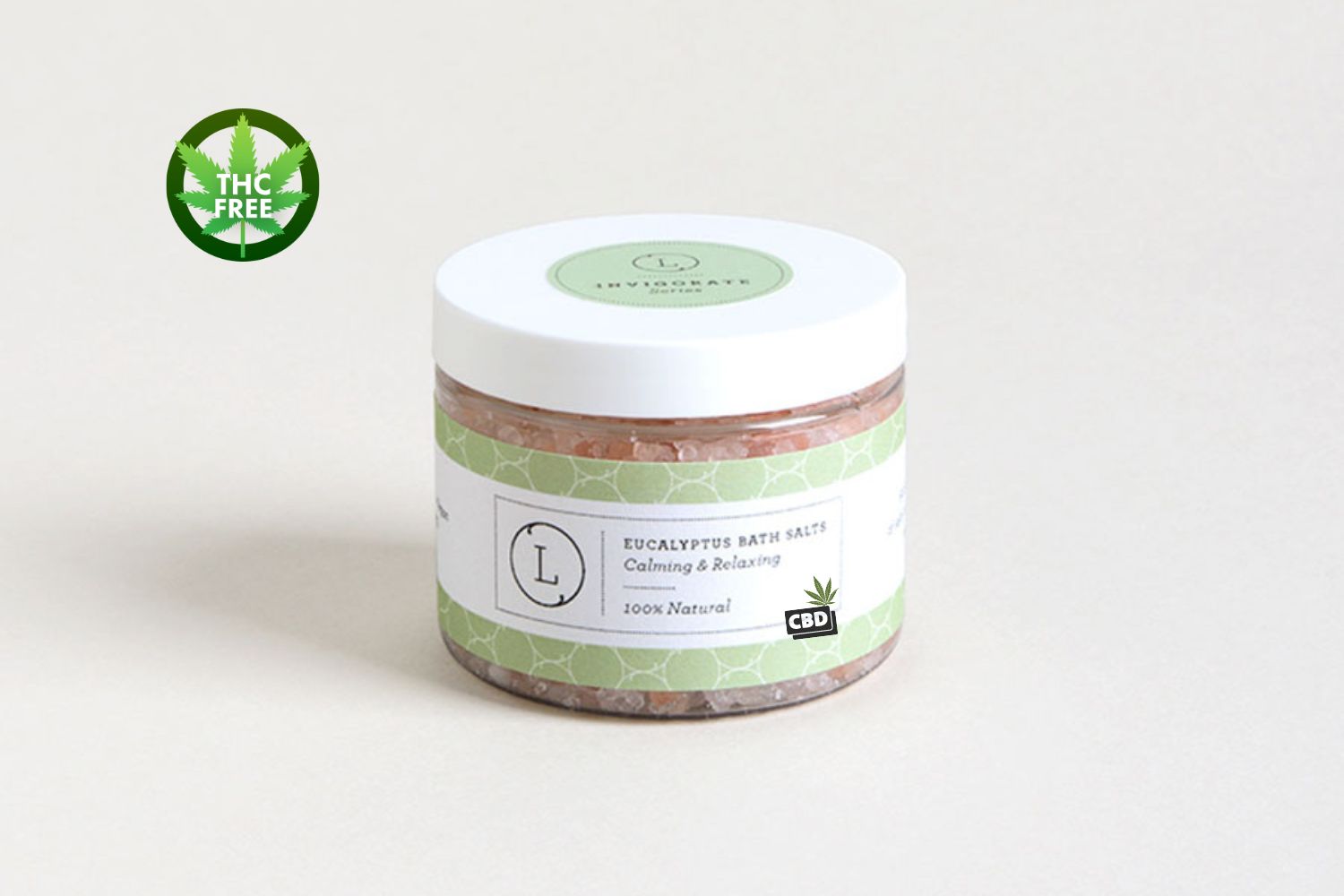 Natural Eucalyptus Bath Salts with CBD, Calming and Relaxing