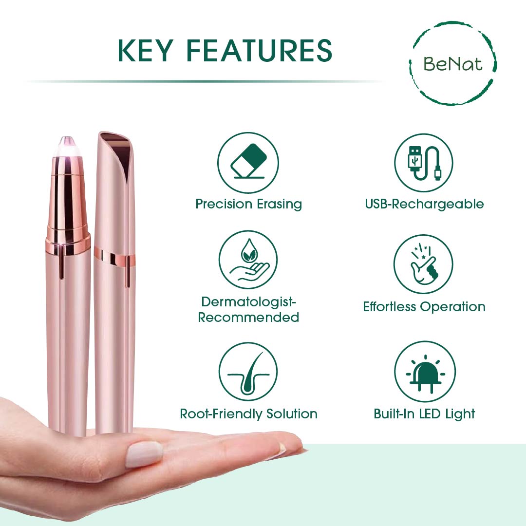 Rechargeable Facial & Eyebrow Hair Removers Set (2 Pack)