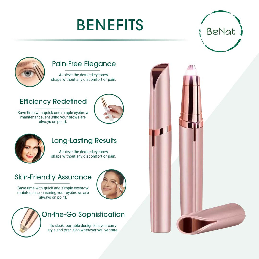 Rechargeable Facial & Eyebrow Hair Removers Set (2 Pack)