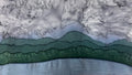 Hand-Dyed Silk Wall Hanging  - Stormy Afternoon