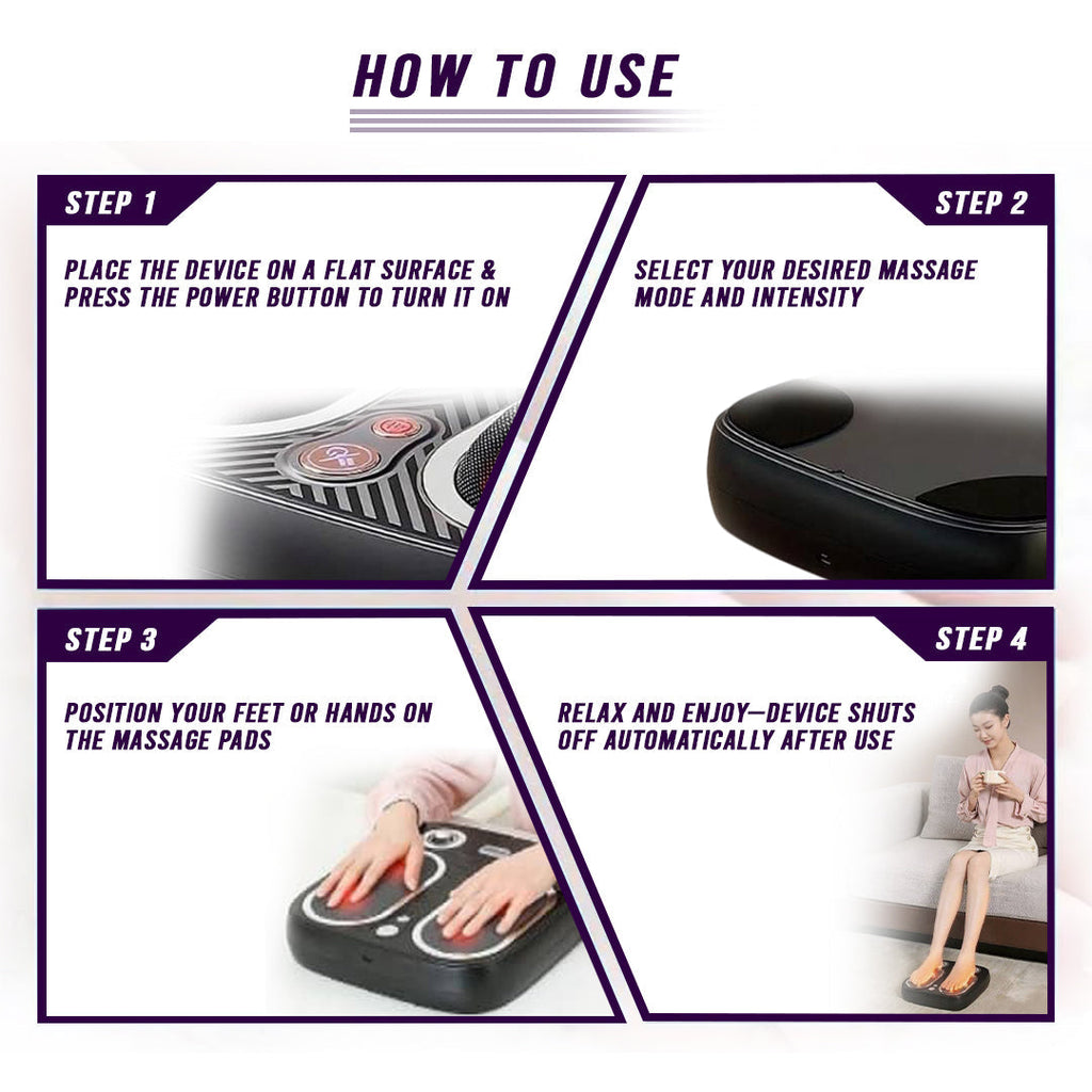 Stress & Pain Relief Foot Massager with Heat (Deep Tissue, Circulation & Relaxing)