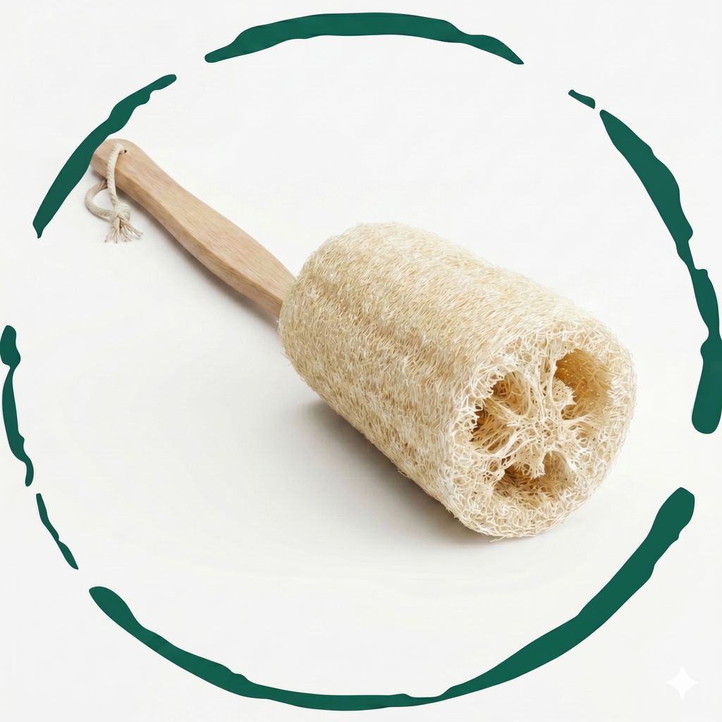 Natural Long Handle Loofah Bath Brush