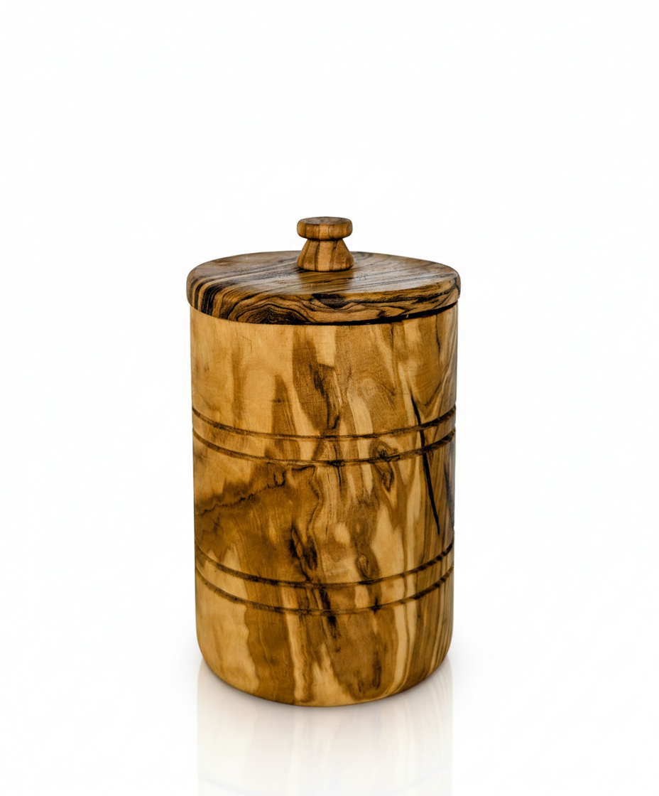 Olive Wood Jar with Lid