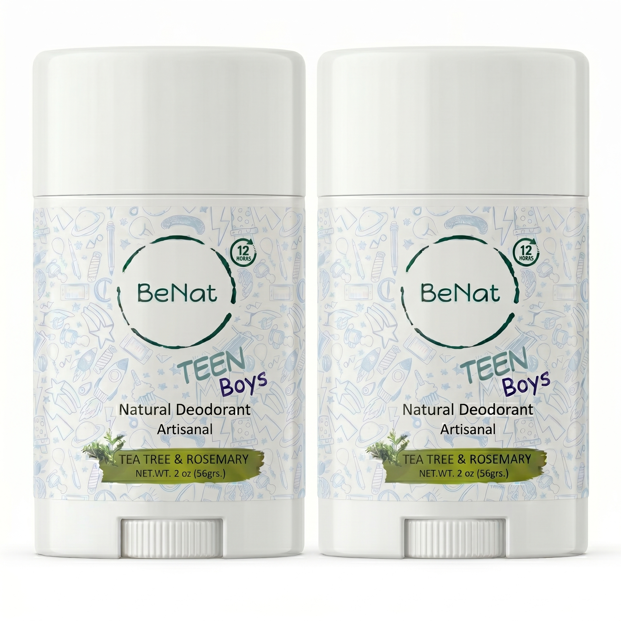 All-Natural Deodorants for Children & Teens (2-Pack)