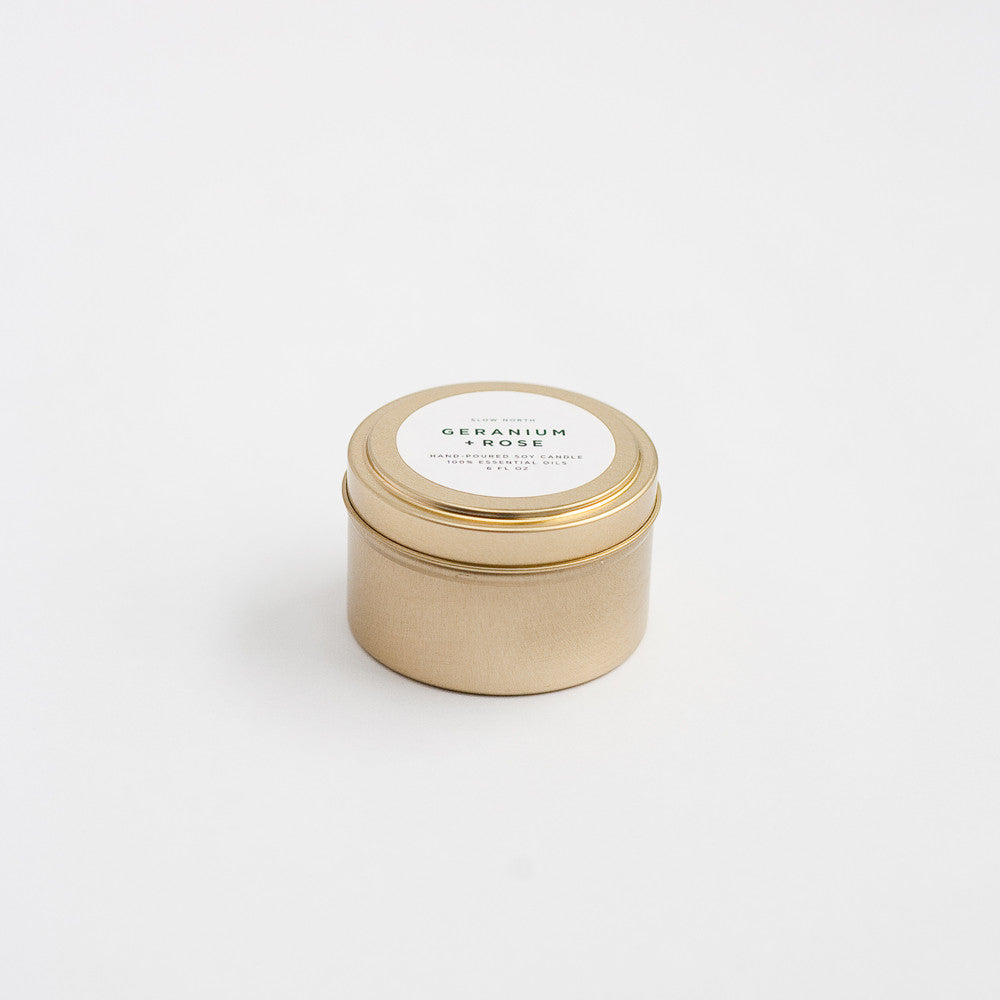 Geranium & Rose Soy Wax Candle