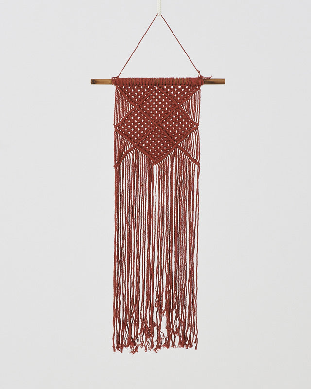 Granada Macrame Wall Hang | Tile Red