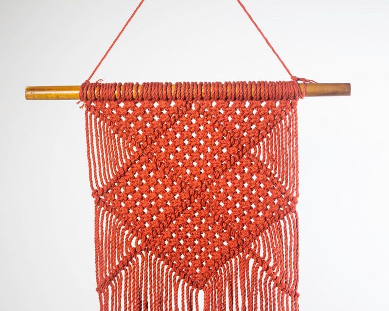 Granada Macrame Wall Hang | Tile Red