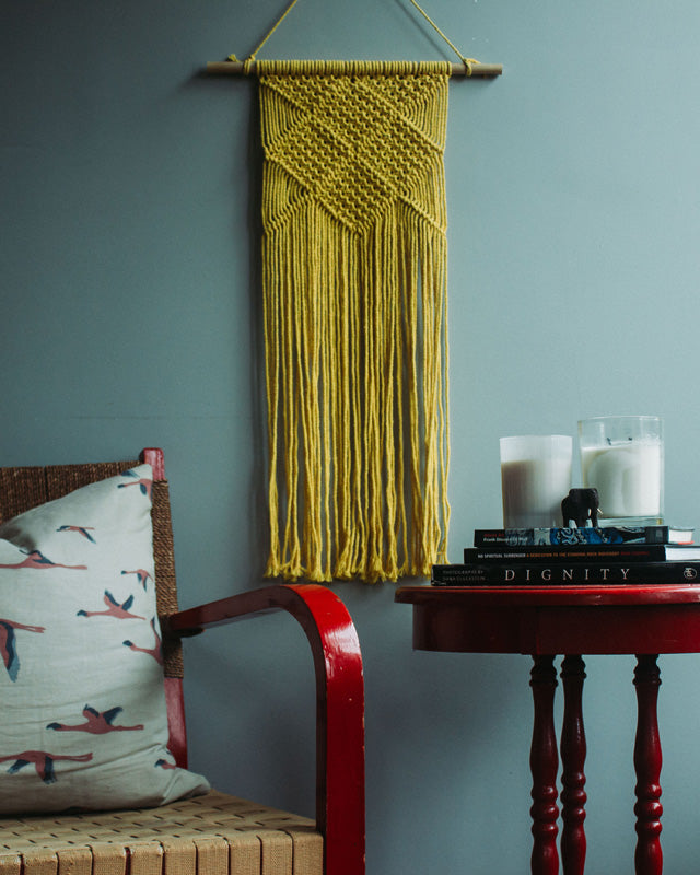 Granada Macrame Wall Hang | Yellow