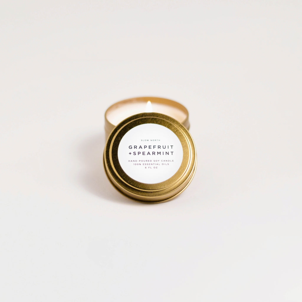 Grapefruit & Spearmint Soy Wax Candle
