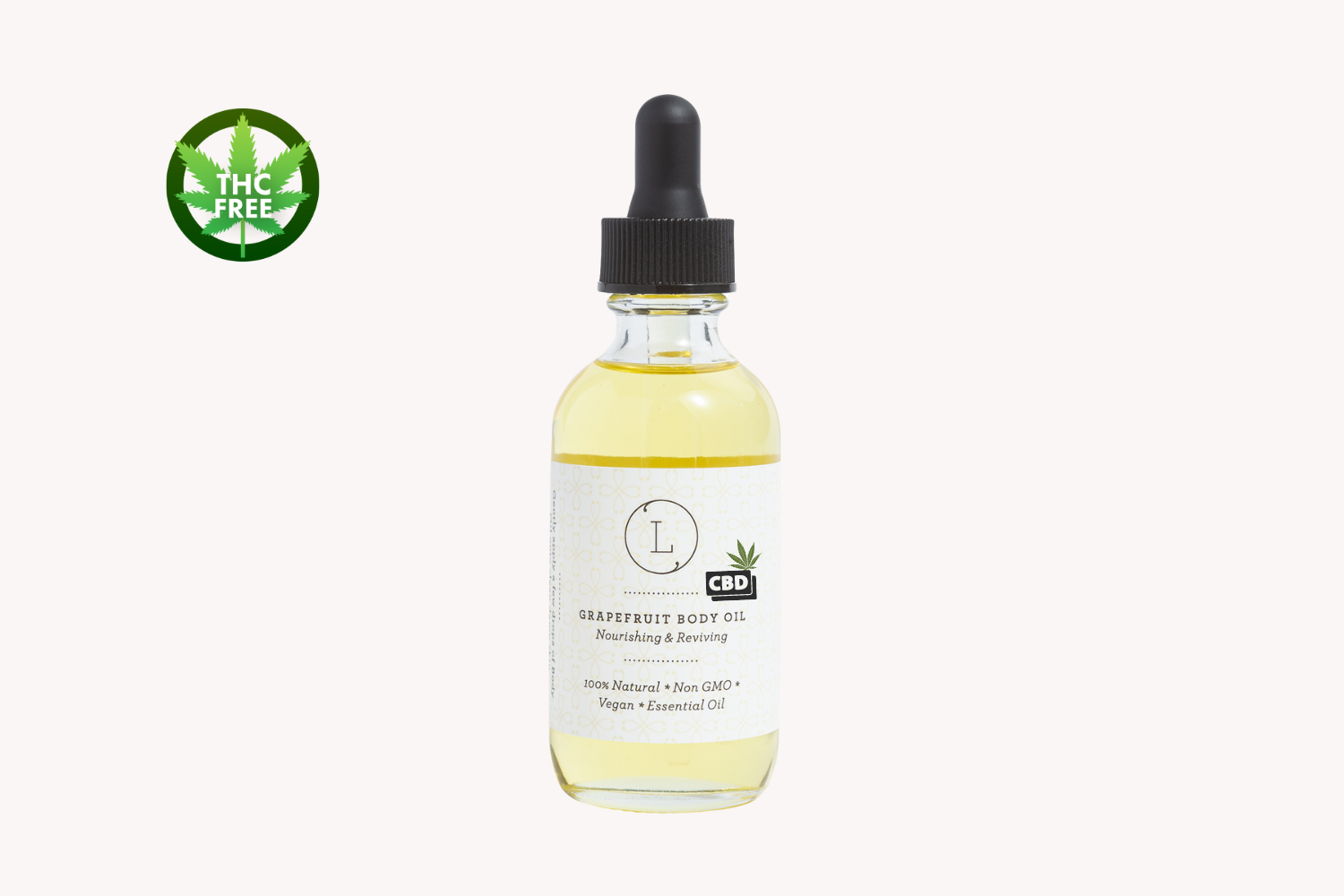 Natural Grapefruit Moisturizing Body Oil with CBD (THC free)