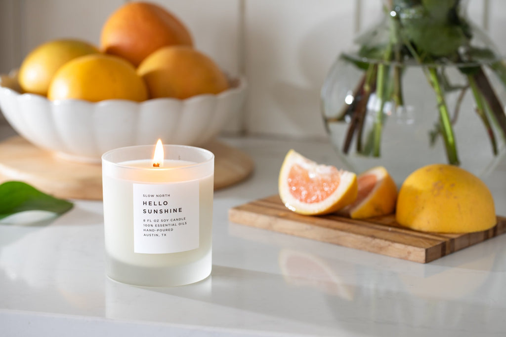 Hello Sunshine Signature Candle (Grapefruit + Geranium + Lime)