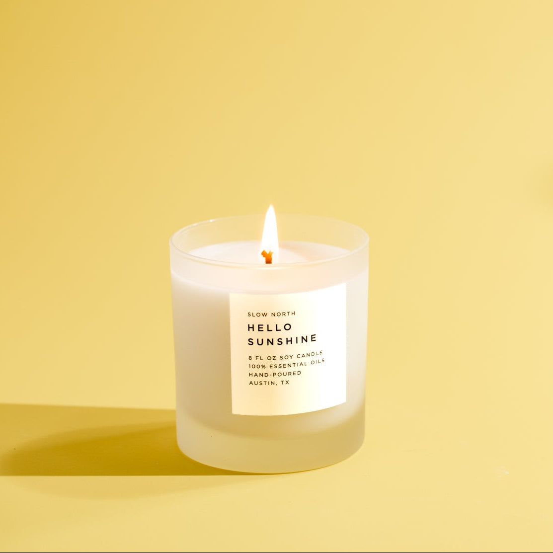 Hello Sunshine Signature Candle (Grapefruit + Geranium + Lime)