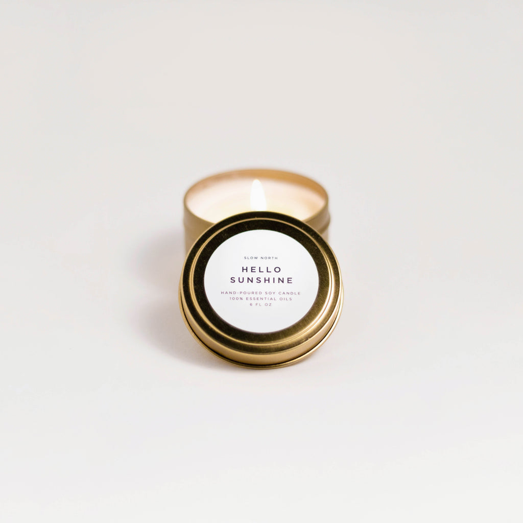 Hello Sunshine Soy Wax Candle (Grapefruit, Geranium & Lime)