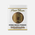 Hair Bloom Natural Brunette | Henna & Indigo Mix Hair Color Powder with Reusable Brush & Tray (12 individual sachets - 10gm each)