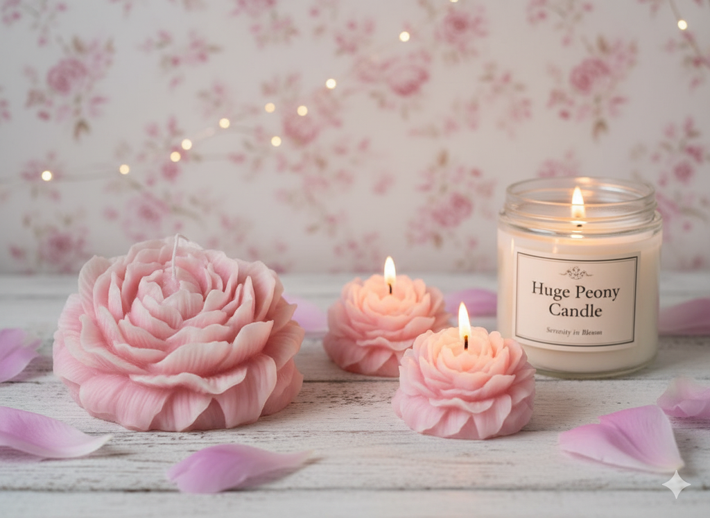 Huge Peony Candle
