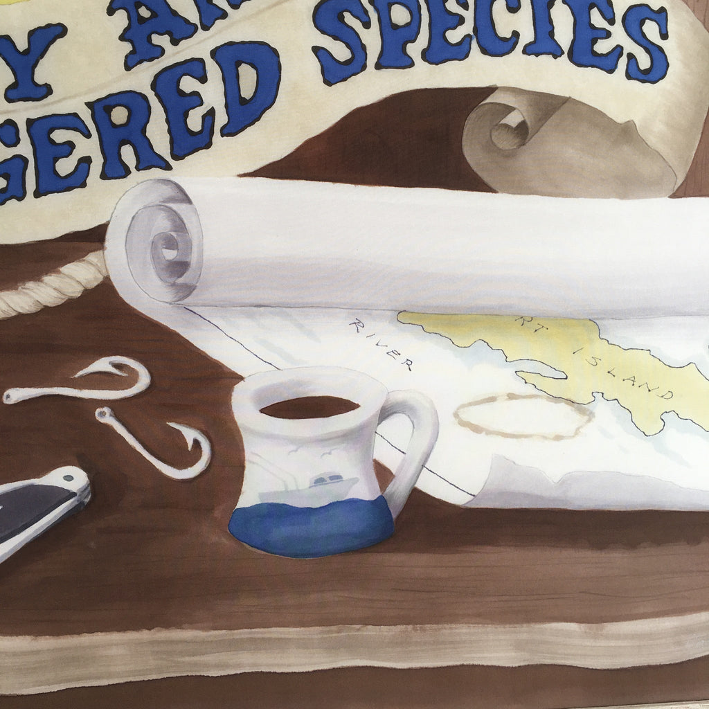 Painting on Silk - Save Our Fishermen