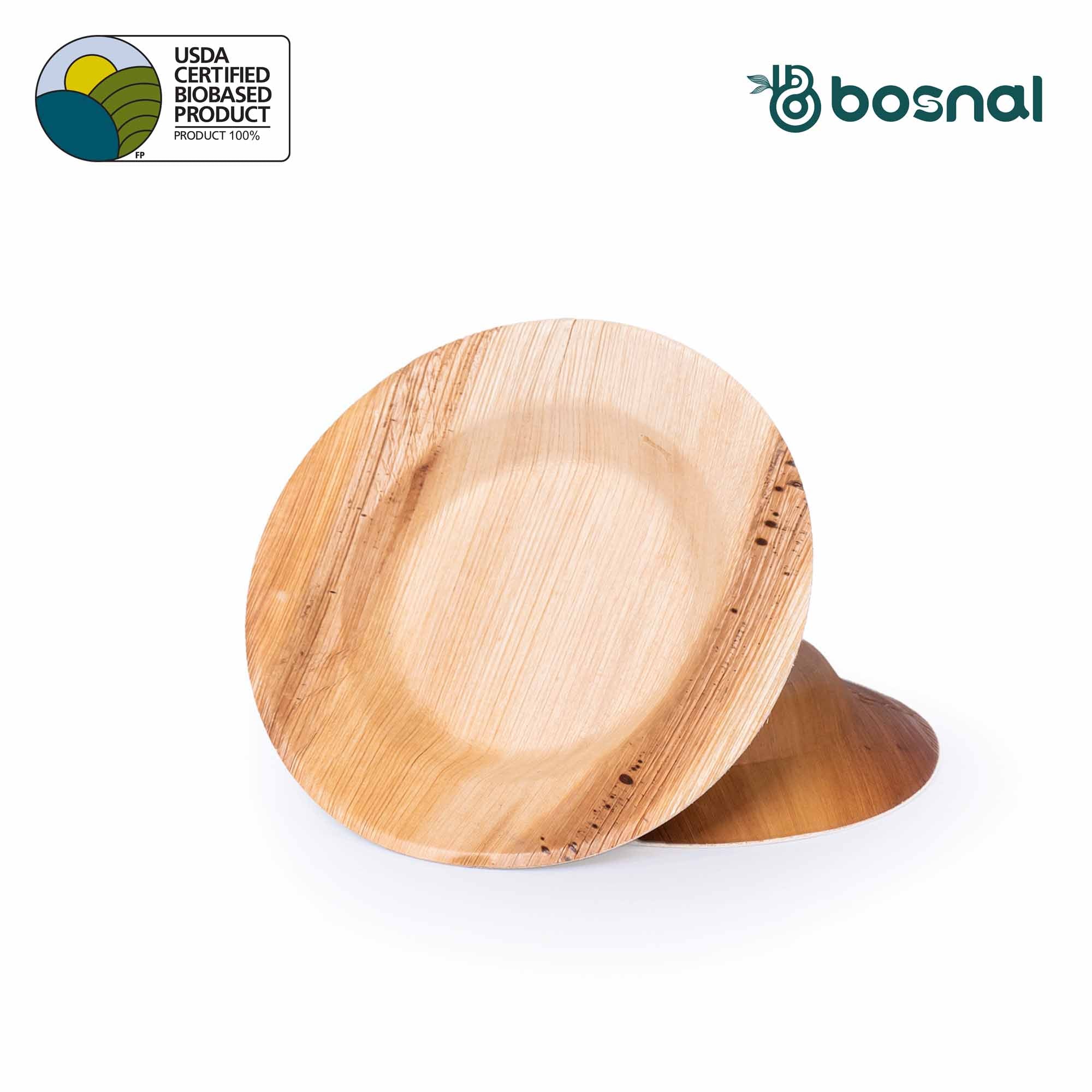 Bosnal Palm Leaf Biodegradable Bowls - 9.5" Round Soup Bowls
