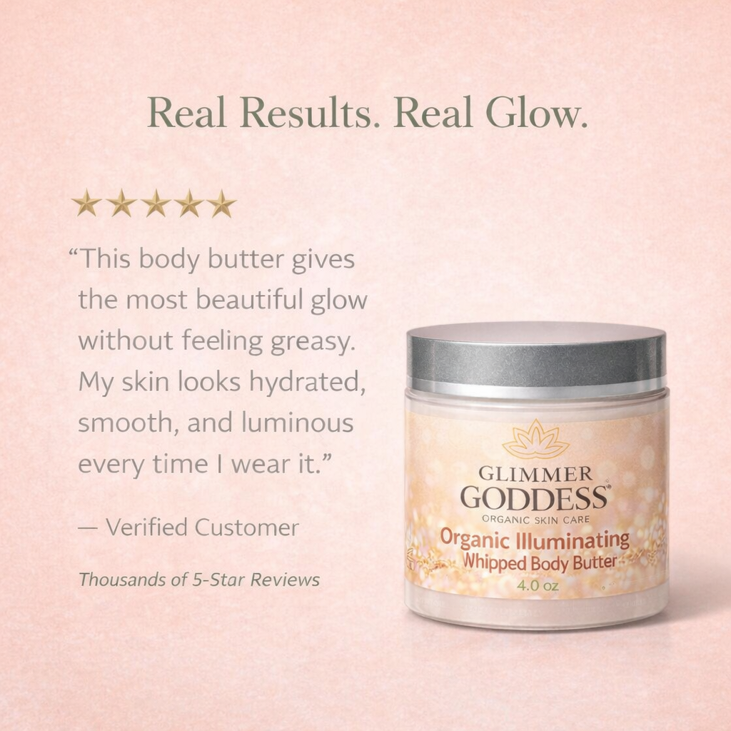 Organic Shimmer Body Butter – Radiant Deep Hydration