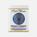 Hair Bloom Natural Blue-Black/Indigo | Daisy & Gooseberry Hair Color Powder with Reusable Brush & Tray (12 individual sachets 10gm each)