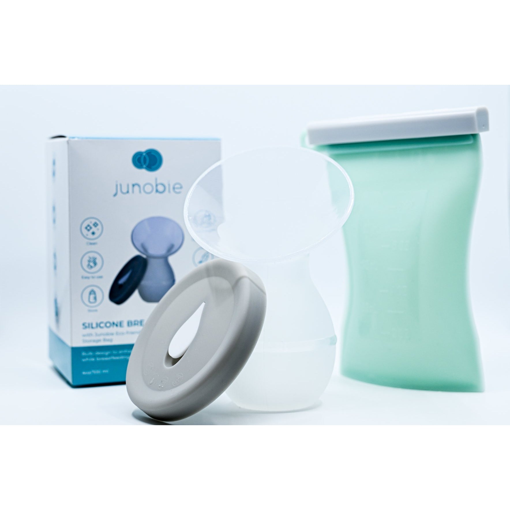 Junobie Milk & Snack Bag with Silicone Milk Collector