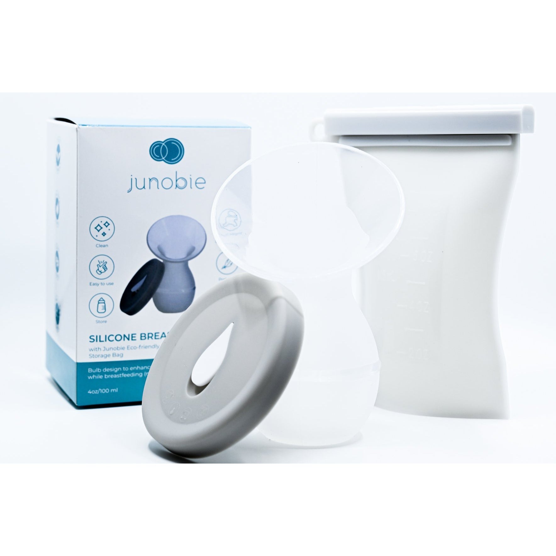 Junobie Milk & Snack Bag with Silicone Milk Collector