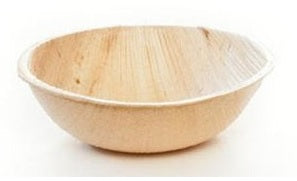 Palm Leaf Round Bowl 3.5" Inch - 2.5oz