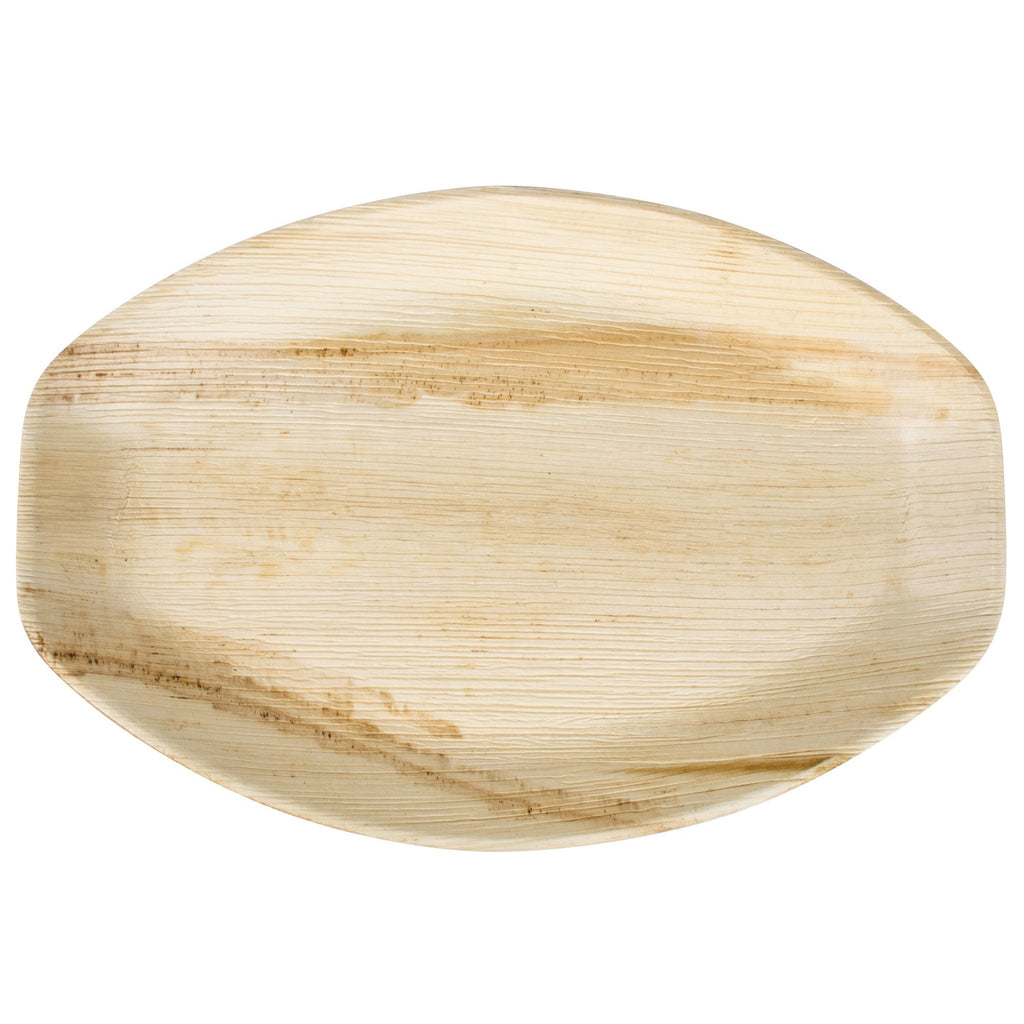 Palm Leaf Oval Platter Tray 15" x 10" Inch  (10/50/200 count)