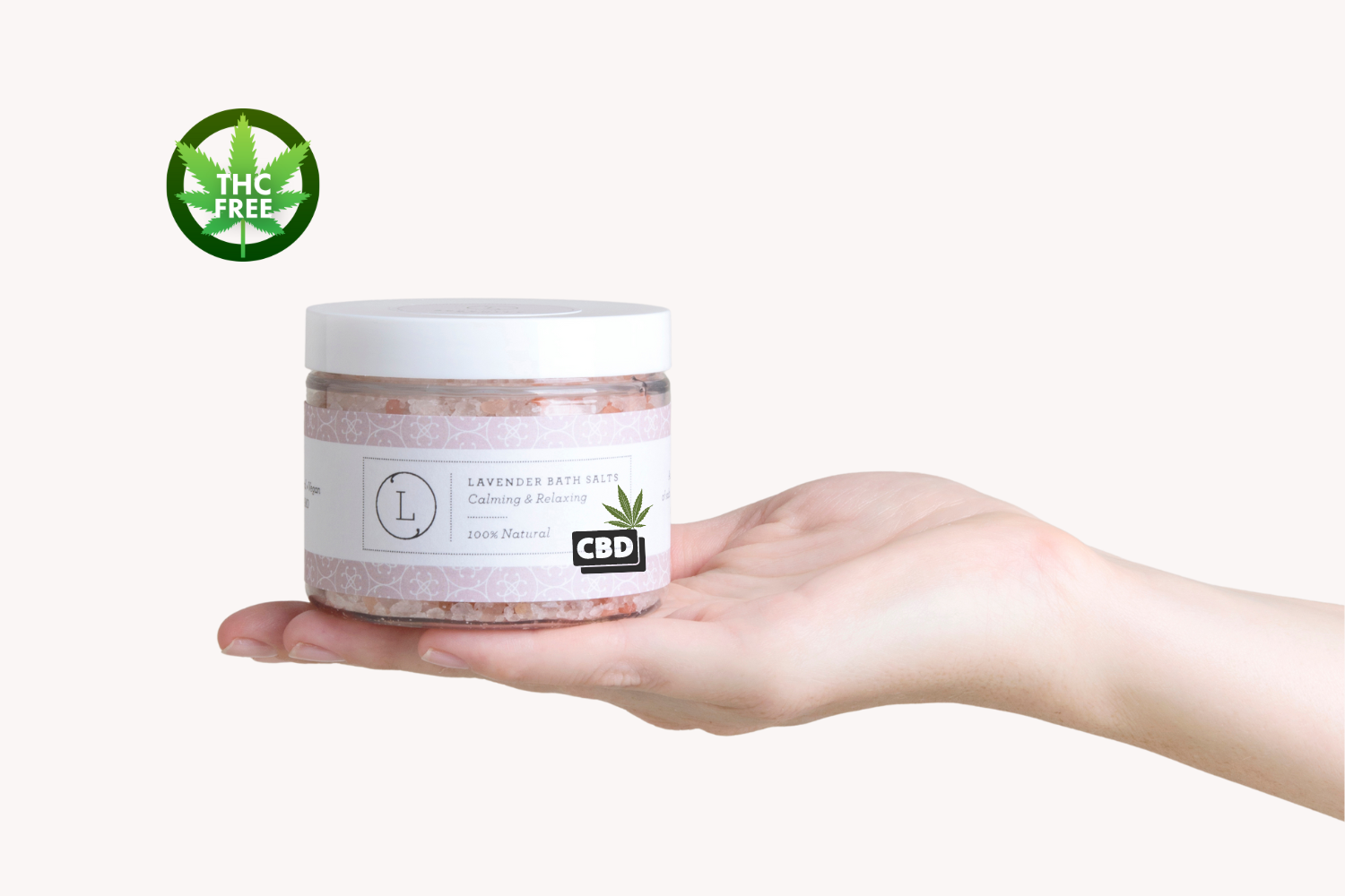 Natural Lavender Dead Sea Epsom & Himalayan Bath Salts with CBD (THC Free)