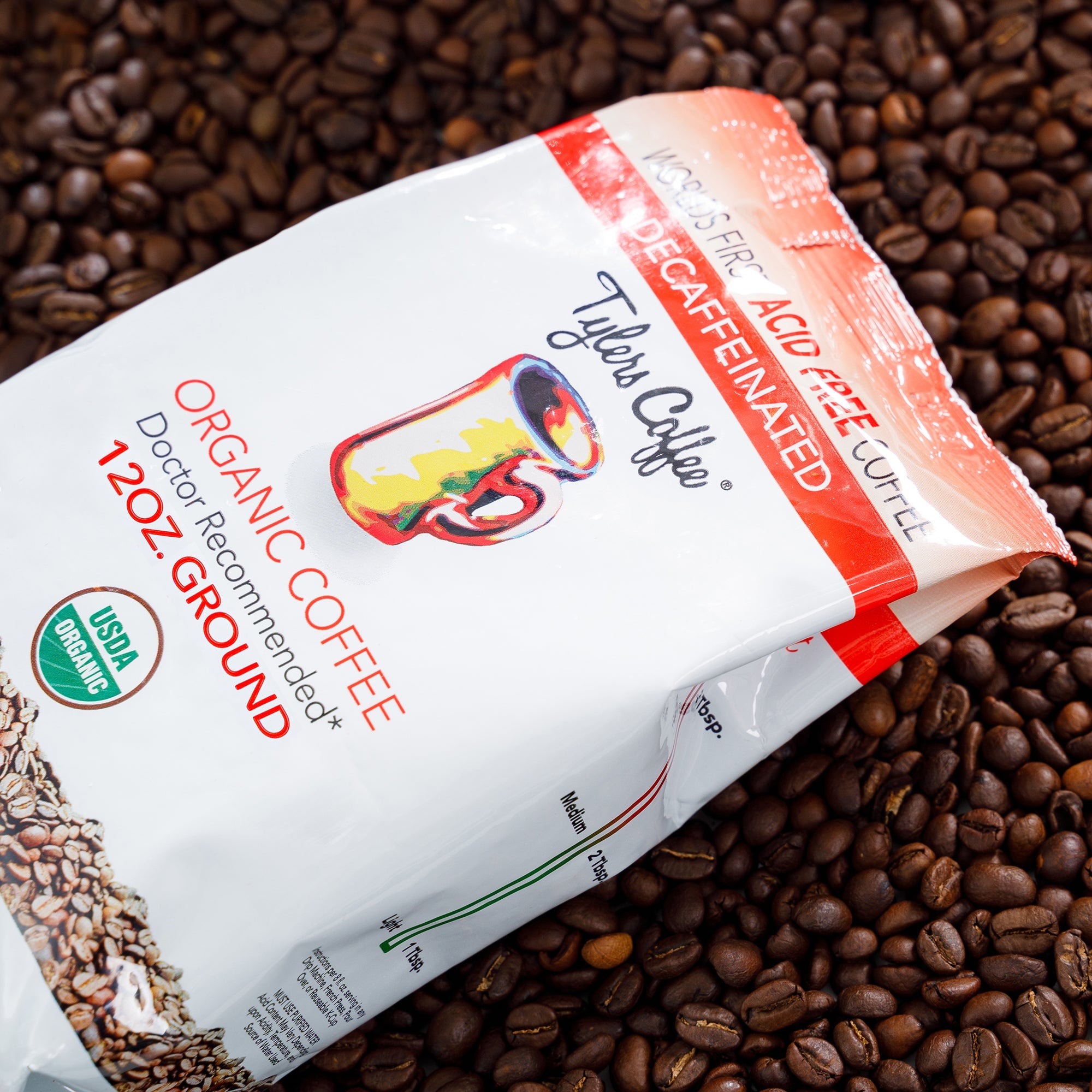 Acid-Free Whole Bean Coffee - Decaffeinated