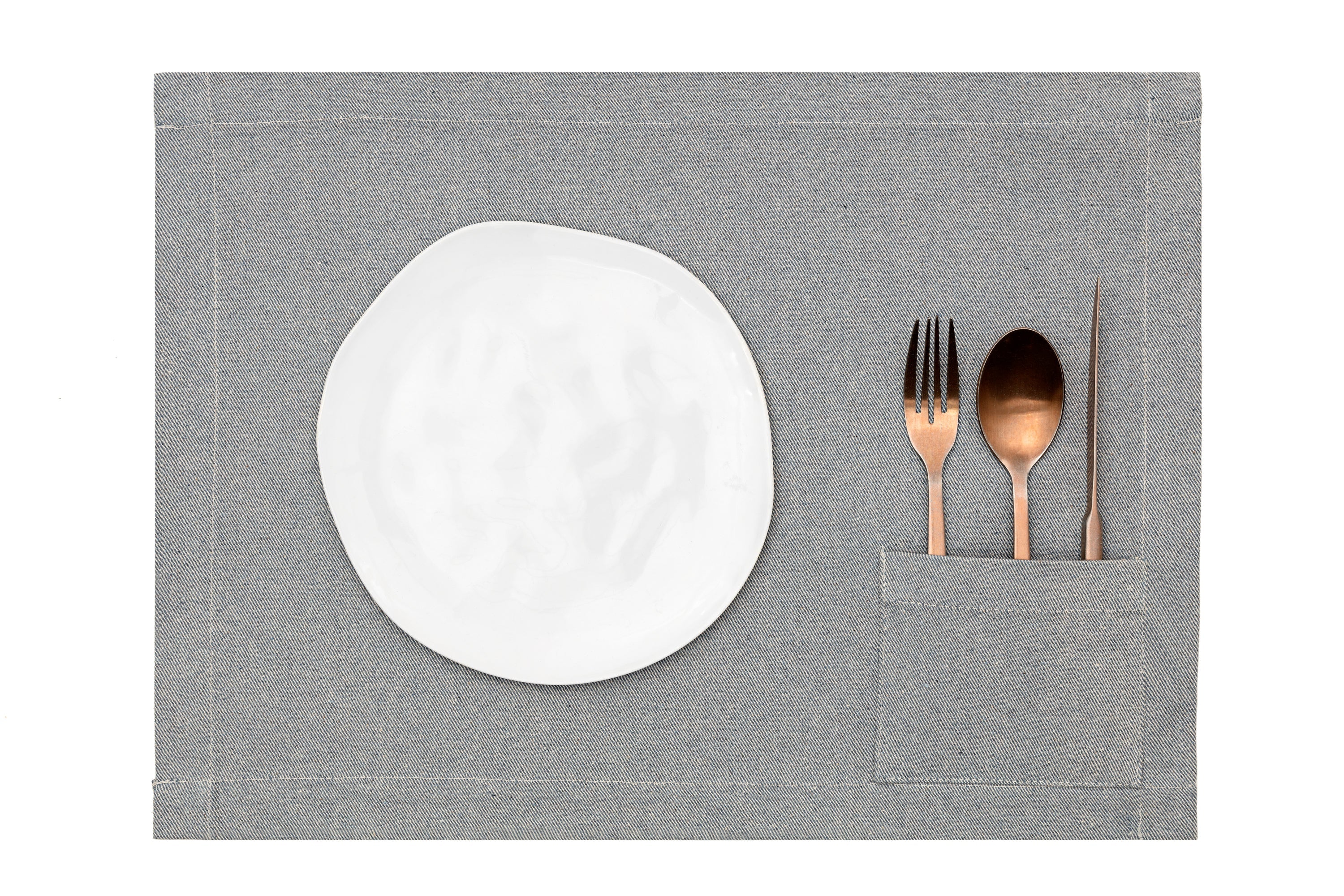 Denim Placemats with Pocket (Set of 4)