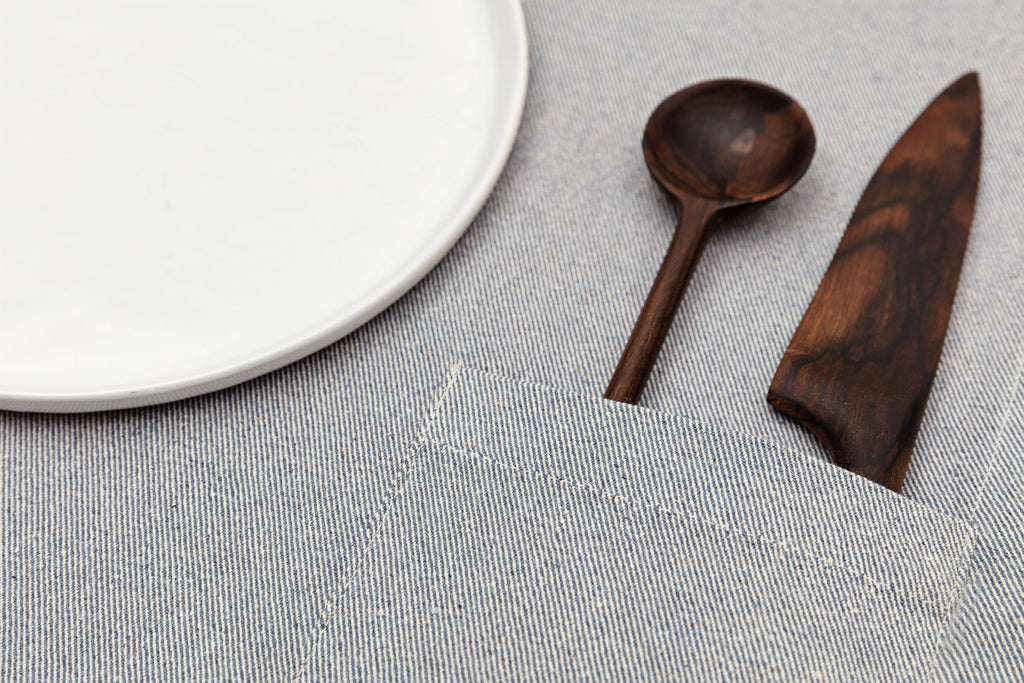 Denim Placemats with Pocket (Set of 4)