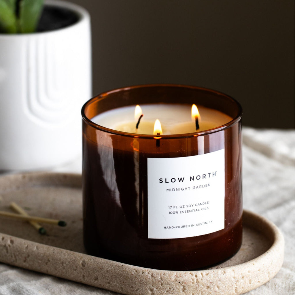 Midnight Garden Signature 3-Wick Candle (Lavender, Rosemary & Geranium)