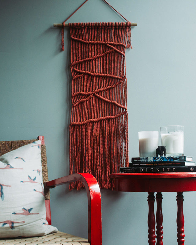 Masaya Macrame Wall Hang | Tile Red