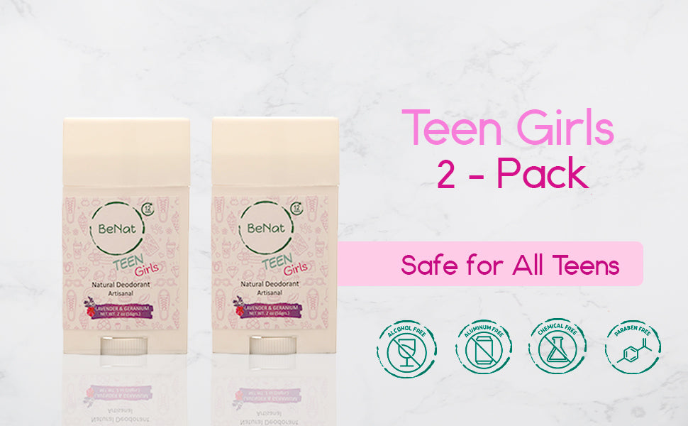 All-Natural Deodorants for Children & Teens (2-Pack)